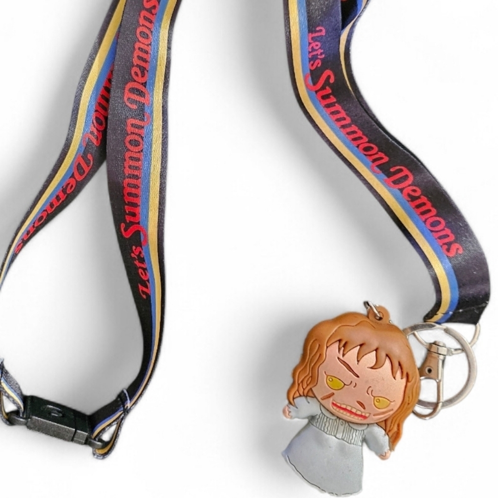 Lets Summon Demons Lanyard/The Exorcist Regan McNeil Combo Keychain